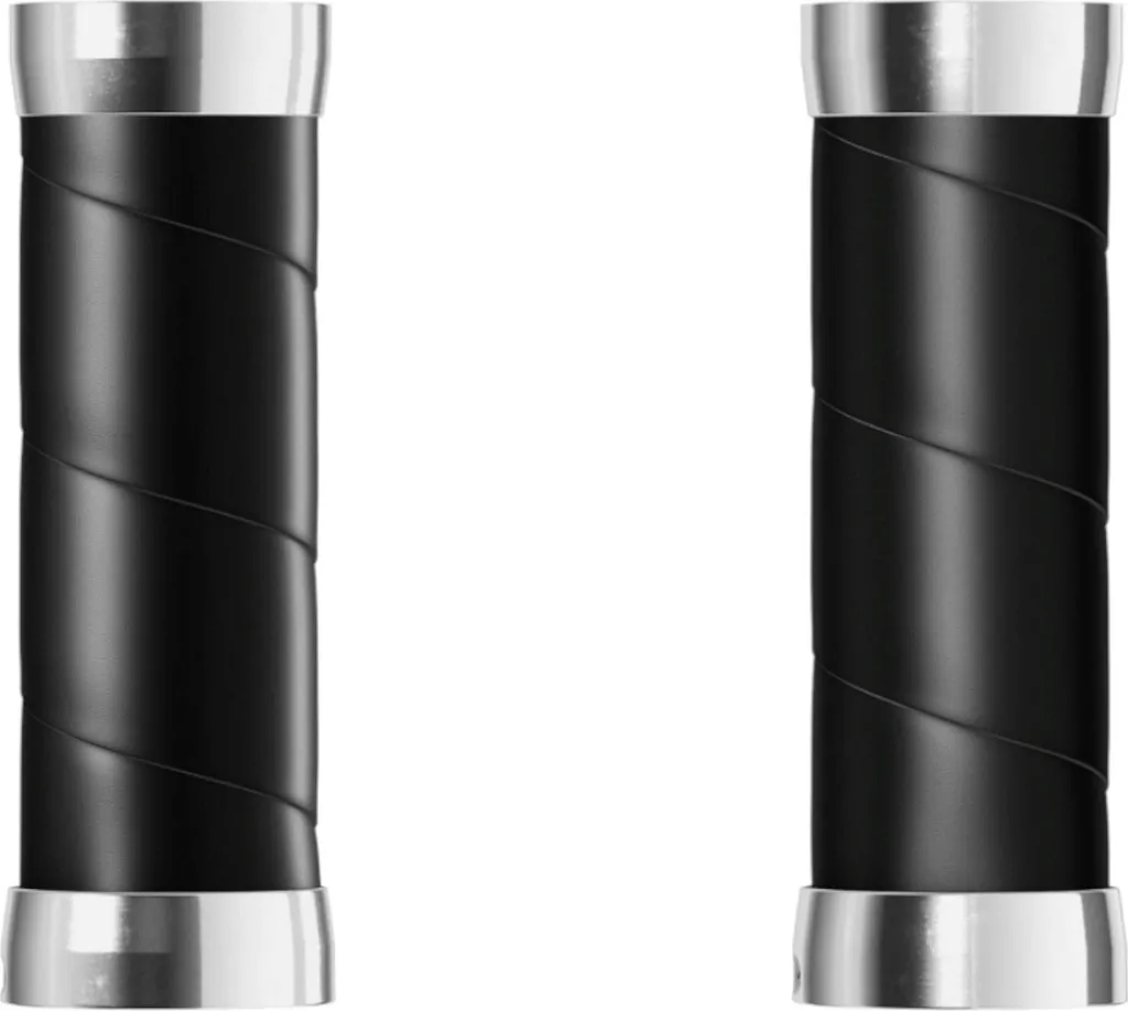 Slender Leather Grips Noir Court/Court - Poignées en Cuir pour Vélo