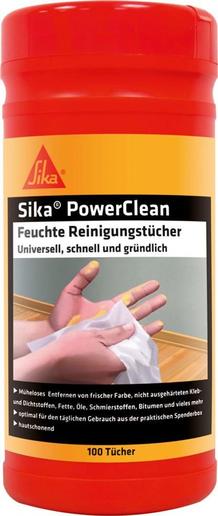 Sika PowerClean Eimer mit 100 Reinigungstüchern Produktbild 