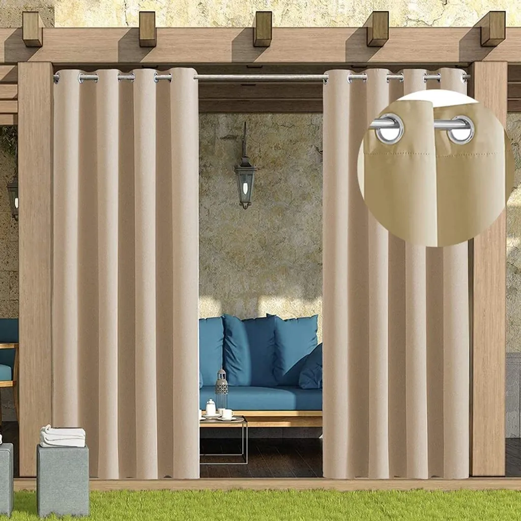 Rideaux de jardin pour abri extérieur protection pluie et soleil lot 8