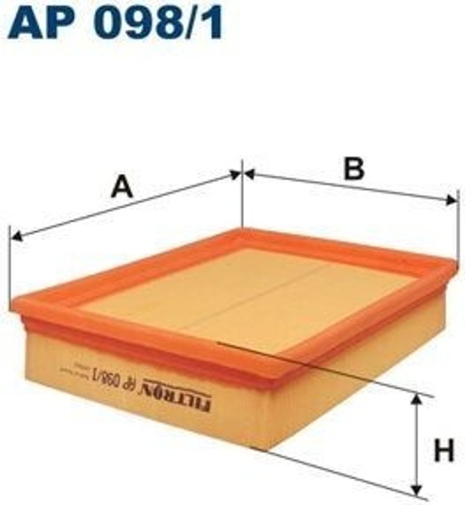 Luftfilter Filtereinsatz AP 098/1 (L 235 x B 191 x H 52 mm) Produktbild 