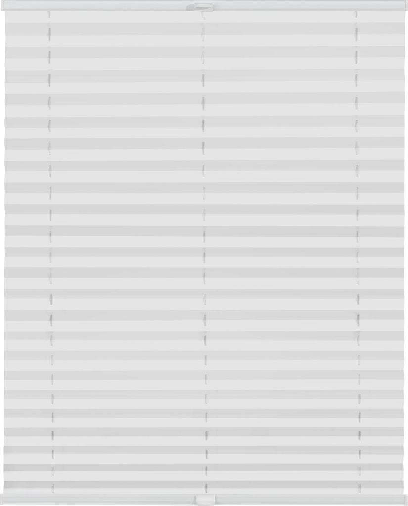 Lichtblick Plissee Klemmfix, ohne Bohren, verspannt, blickdicht - Weiß Weiß, 210 cm, 70 cm x 210 cm (B x L)