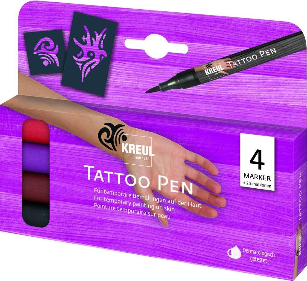 KREUL 62170, Čierna, Červená, Fialová, 4 kusov, Box, Obrázok produktu 