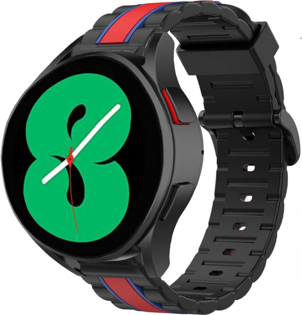 Strap-it Samsung Galaxy Watch 4 40mm Special Edition Band (Schwarz/Rot)