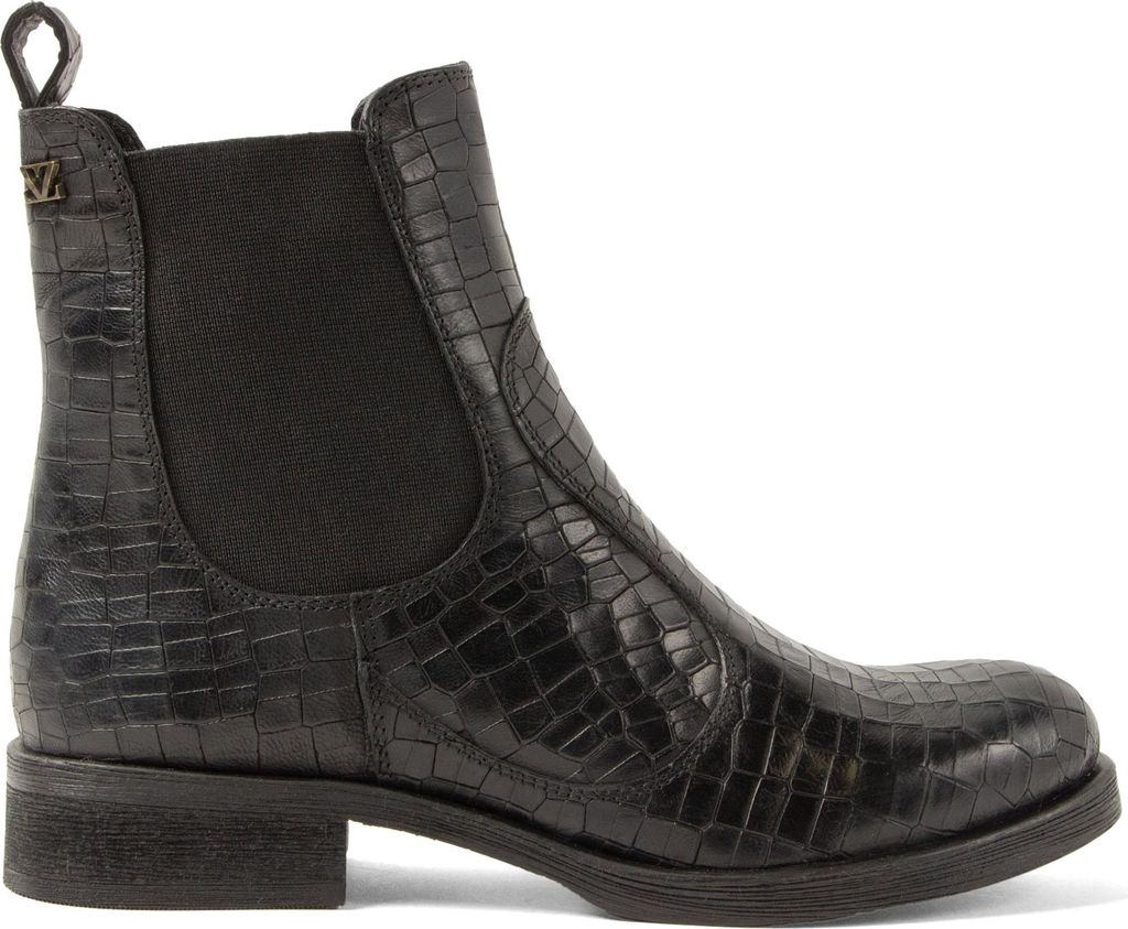 Lazamani Marij Damen Leder Chelsea-Boots Black Größe 37