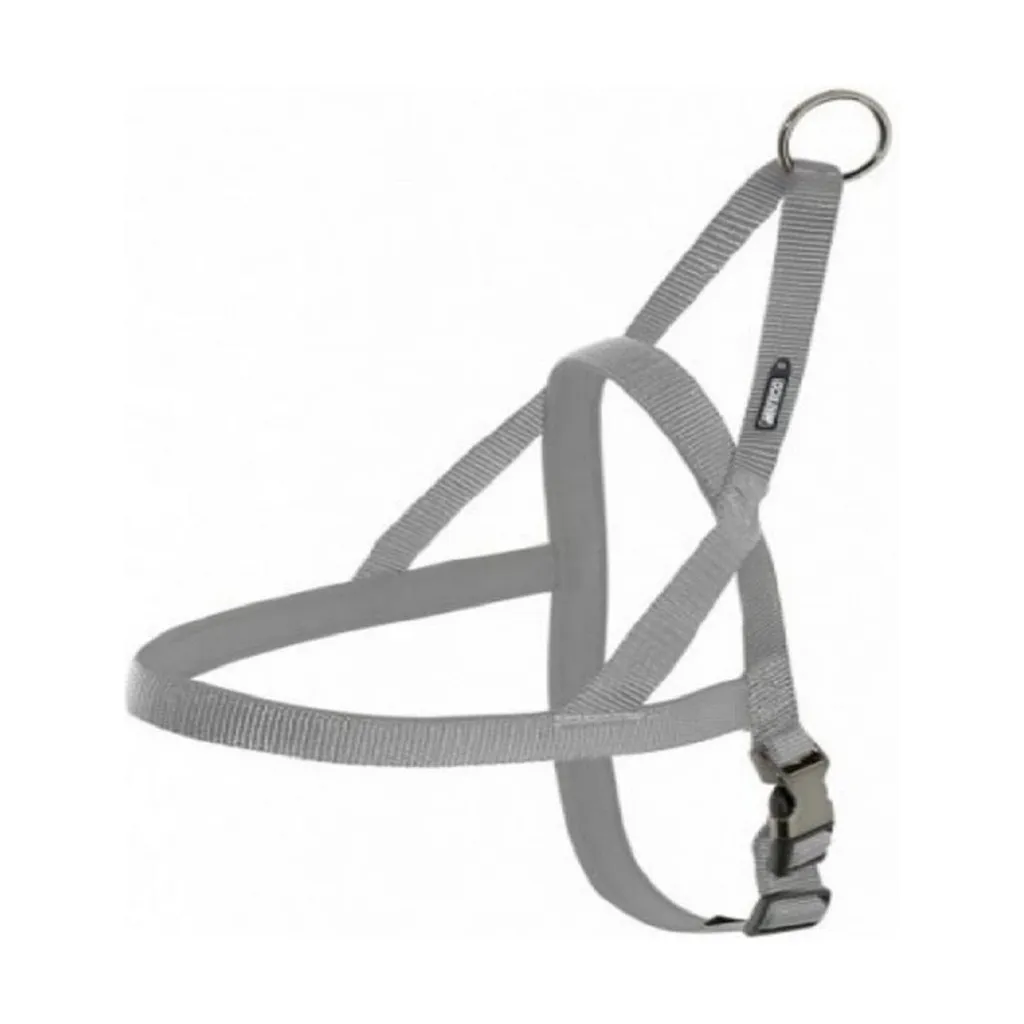 Harnais Nayeco Gris 70-80 cm pour chien, sangle réglable et confort