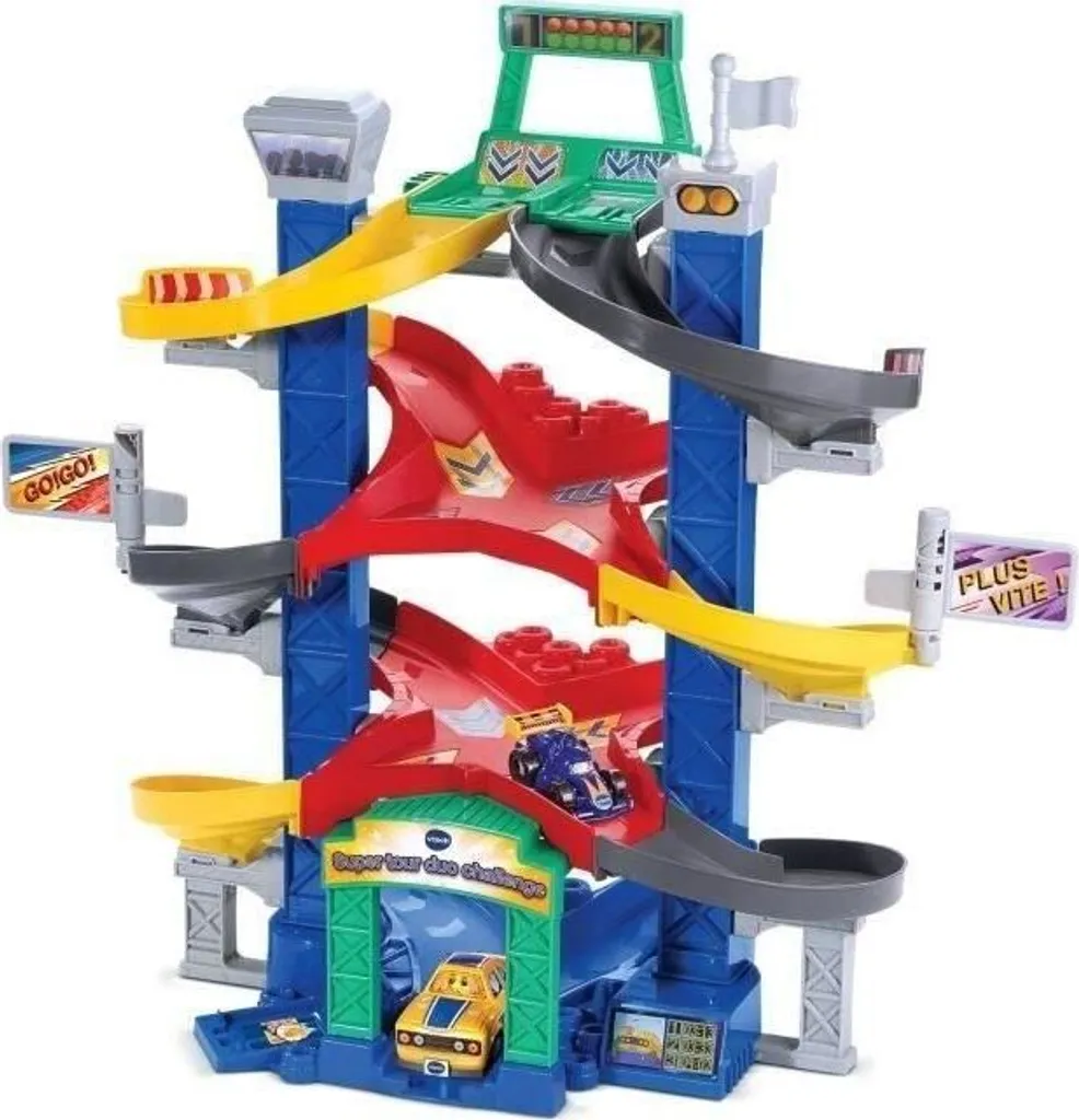 Circuit de Voitures Vtech Super Tour Duo Challenge - Jeu de Course 3D