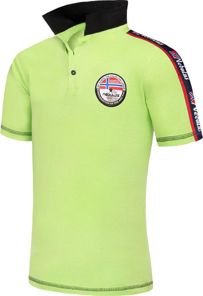 Nebulus Poloshirt NEBI Herren, Shirt, Sweatshirt, Polo, P4974 - Herren, limettengrün, M