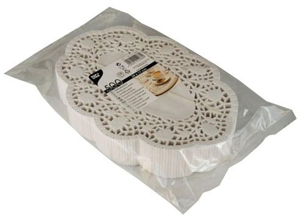 Papstar moka ubrousek oválný z papíru 24 x 17 cm bílý 500 Obrázek produktu 
