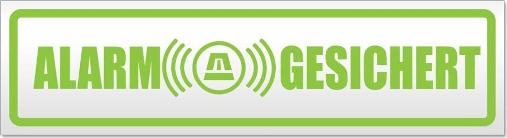 Alarm Gesichert Magnetschild Schild magnetisch