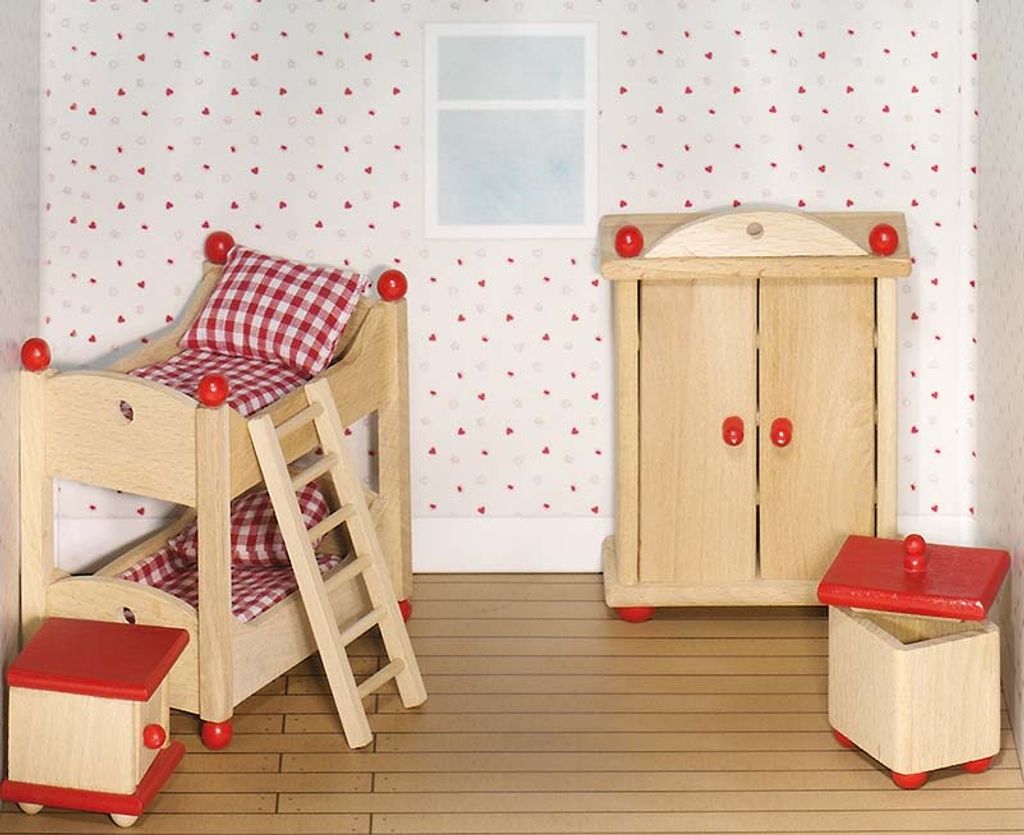 Goki Furniture for flexible puppets, children's room, Zdjęcie produktu 