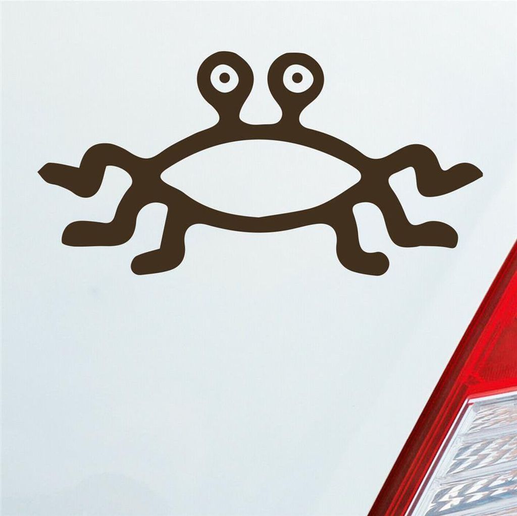 Auto Aufkleber Krabbe Krebs Sternzeichen Crab Tier Meer See 19x10 cm Braun Sticker Heckscheibenaufkleber