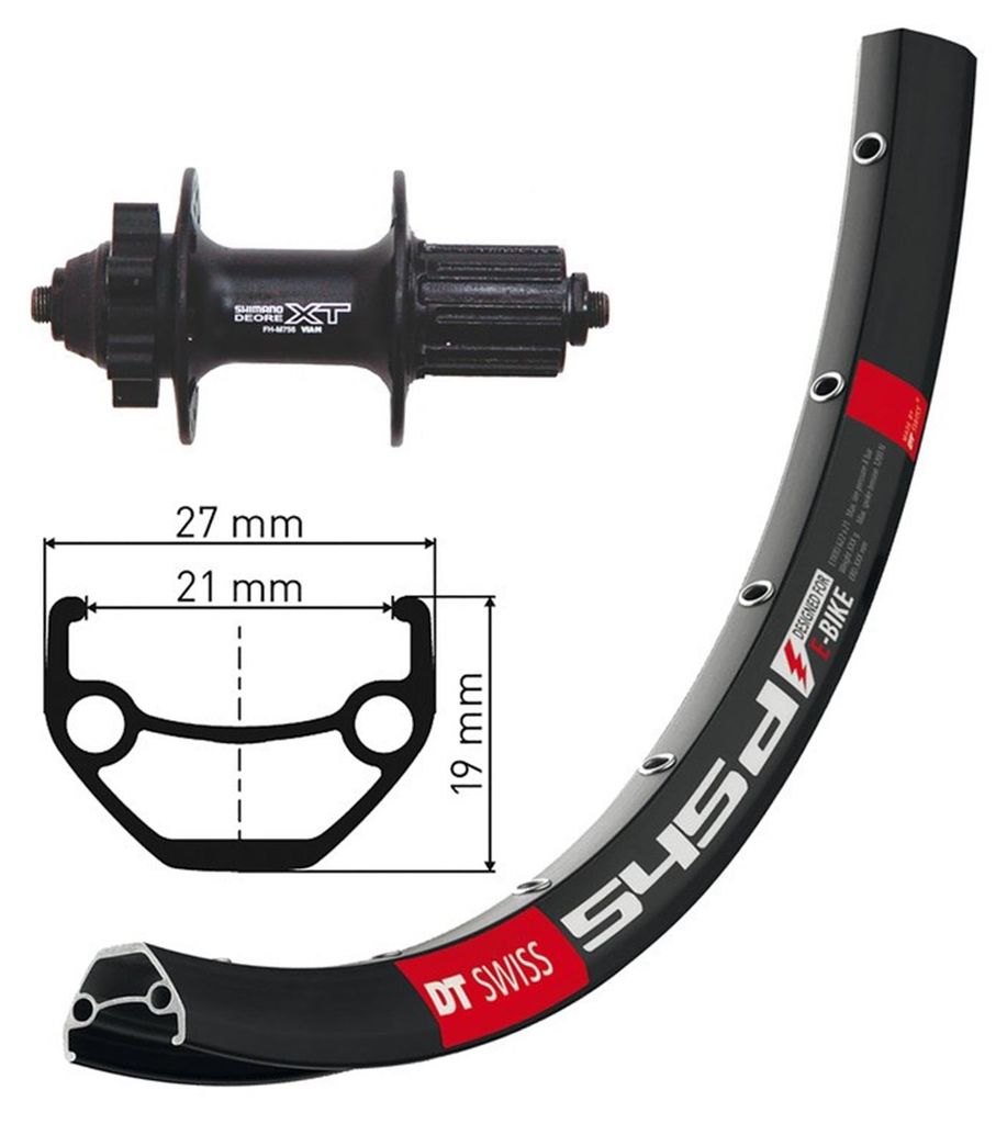 Bike-Parts Laufrad Hinterrad 26x1.90 Zoll Deore XT 6-Loch Produktbild 