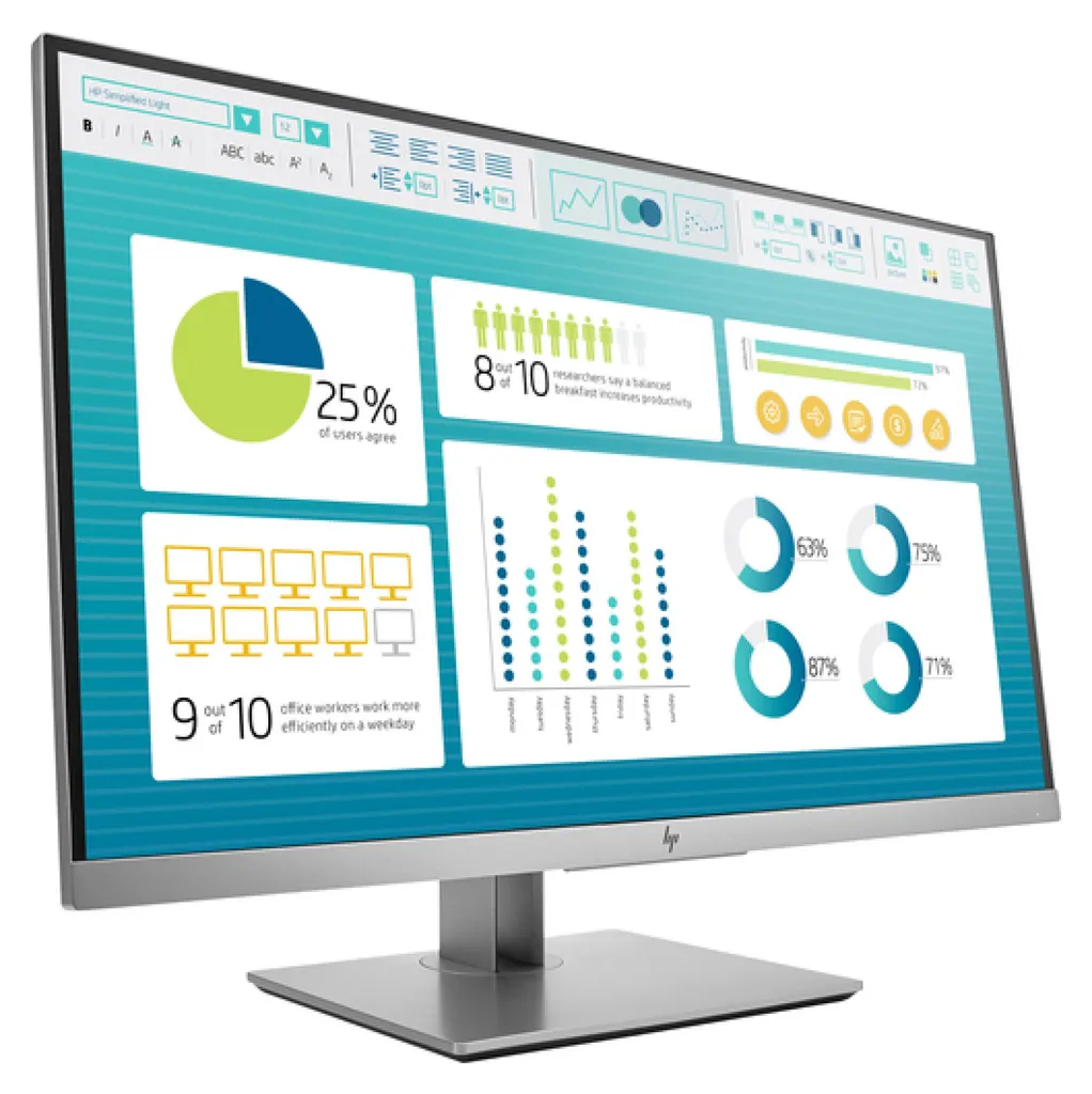 Écran HP EliteDisplay E273 27" : fini les douleurs de cou grâce au pivot - 4