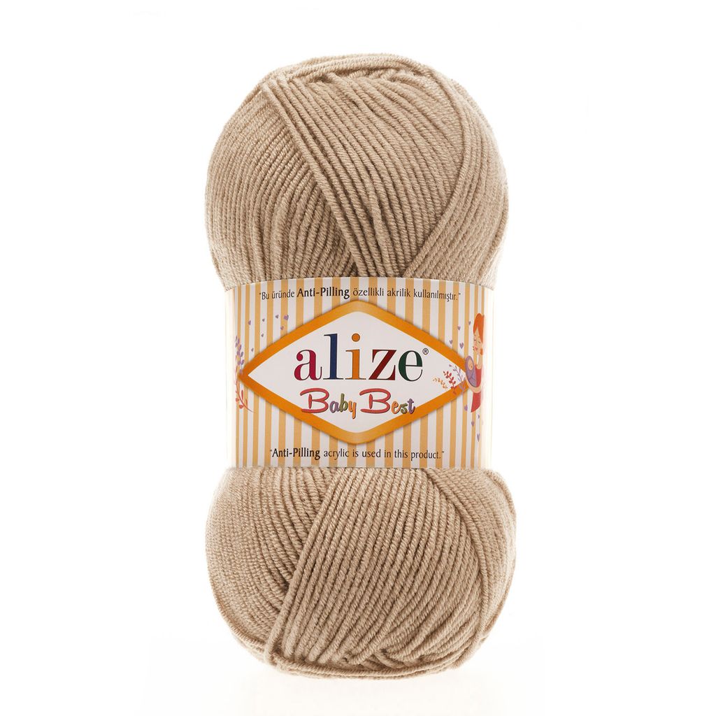 100g Strickgarn ALIZE Baby Best uni Babywolle Wolle Produktbild 