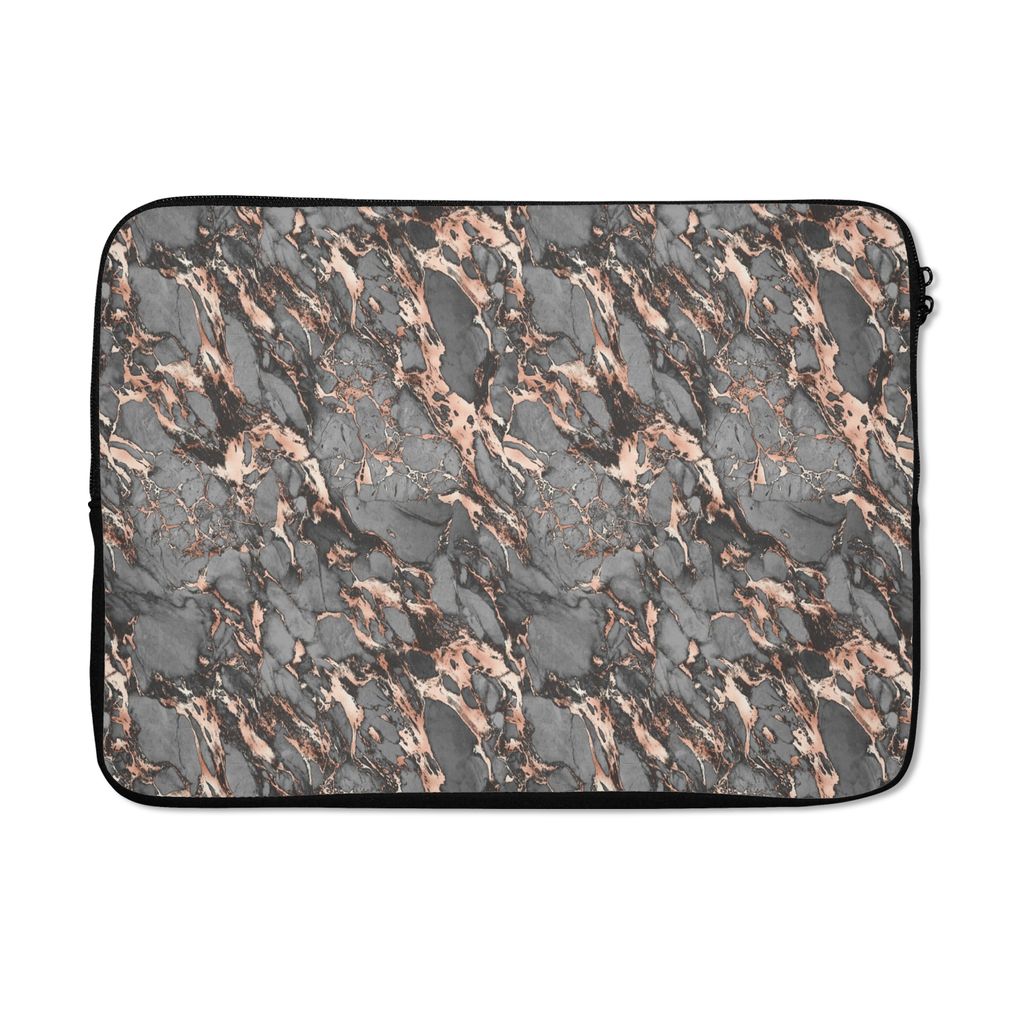 MuchoWow Laptop Hülle 14 ZollMarmor - Roségold - Steine Laptoptasche - Laptoptasche - Stoßsicher - Schutzhaube