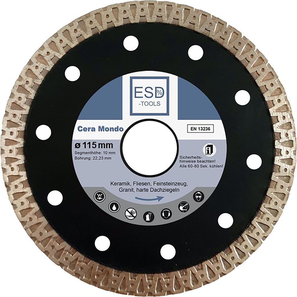 Diamanttrennscheibe Keramik Segment Diamantscheibe 115 mm 125 mm Keramik Premium***** CeraMondo 115
