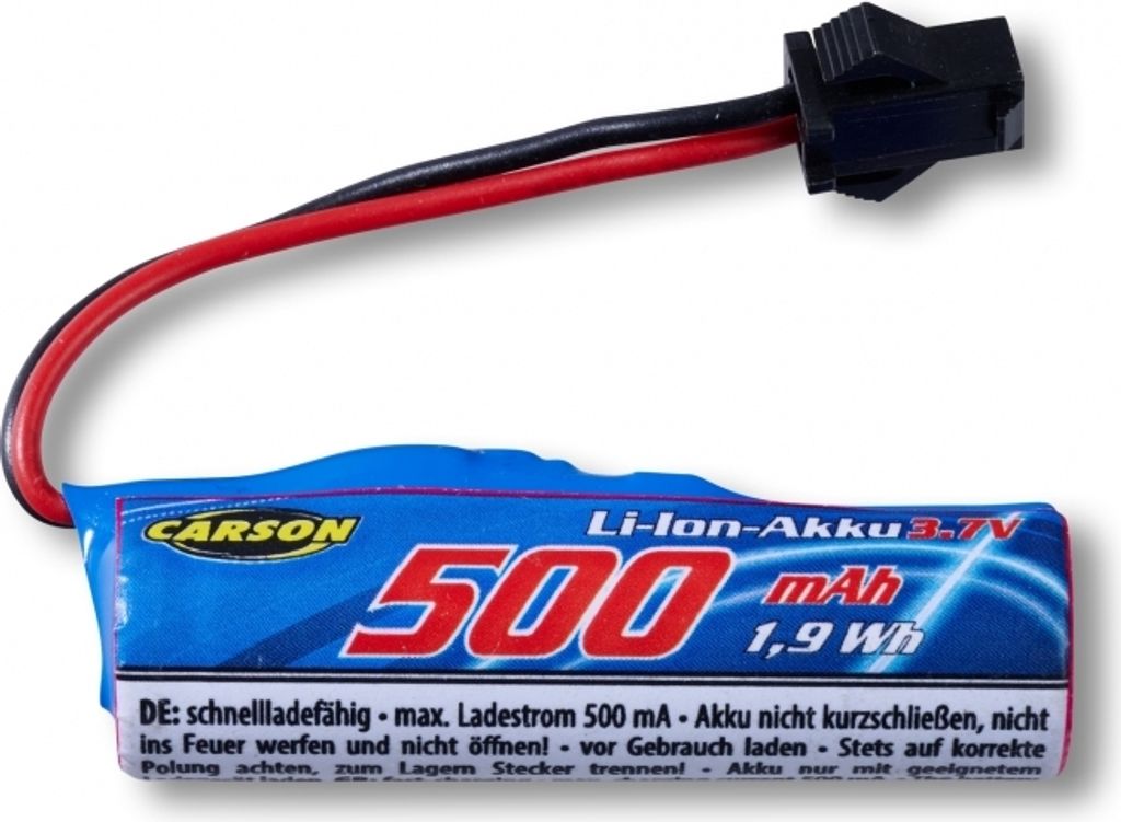 Carson 3,7V 500mAh Li-Ion Akku JST:4