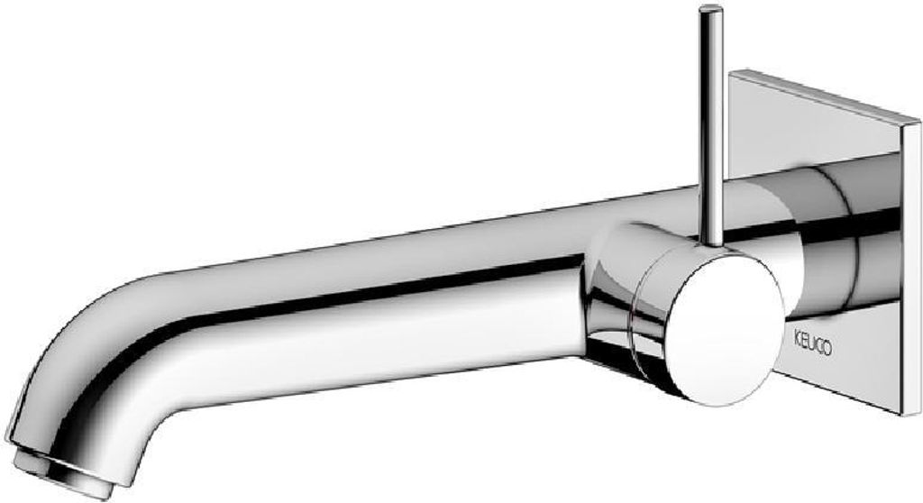 KEUCO IXMO Soft Einhebel-Waschtischmischer Unterputz, 225mm, Rosette eckig, 59516011202