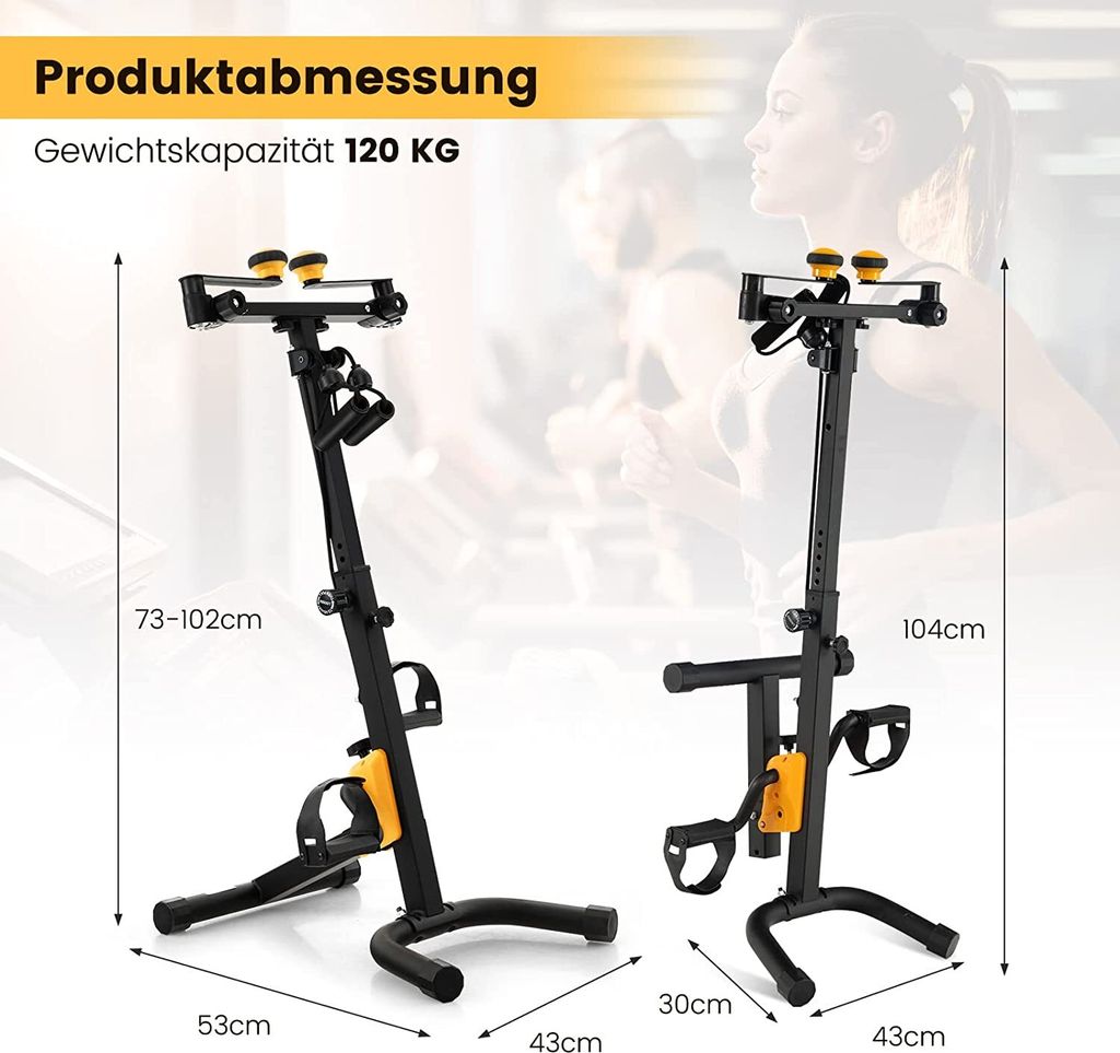 COSTWAY Trenažér rúk a nôh s pedálmi, cvičebný bicykel Mini Obrázok produktu 4