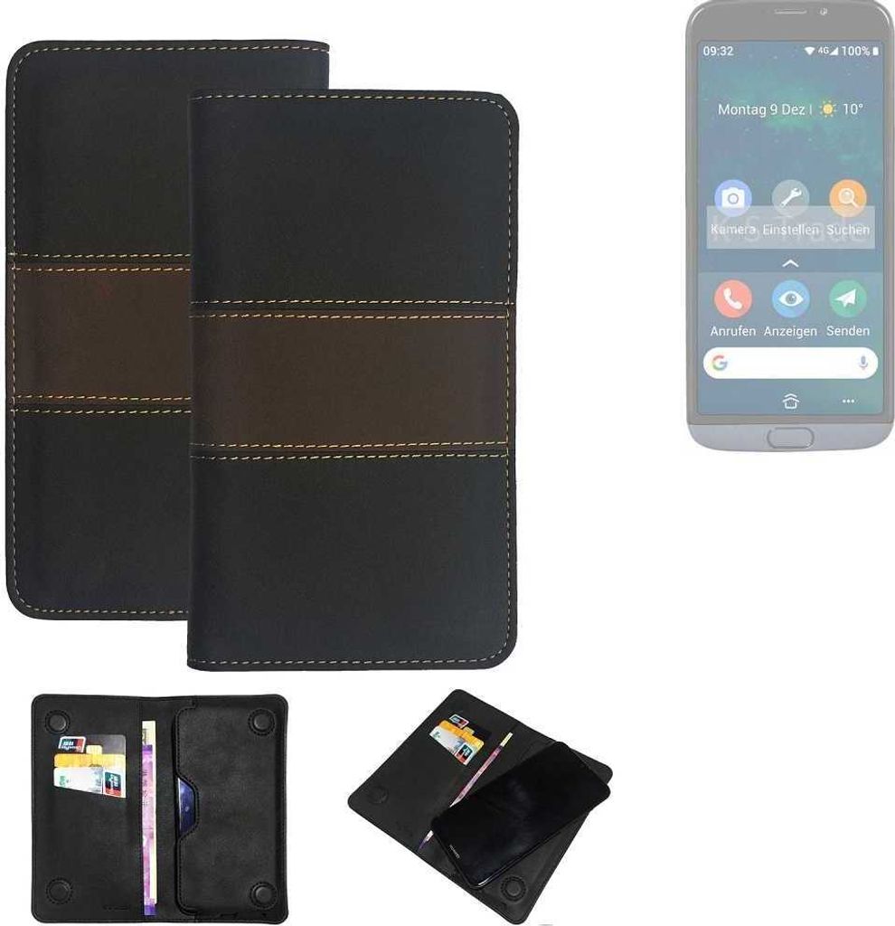 K-S-Trade Hülle Handyhülle kompatibel mit Doro 8050 Schutzhülle Walletcase Bookstyle Tasche Schutz Case Handytasche Wallet Cover Kunstleder