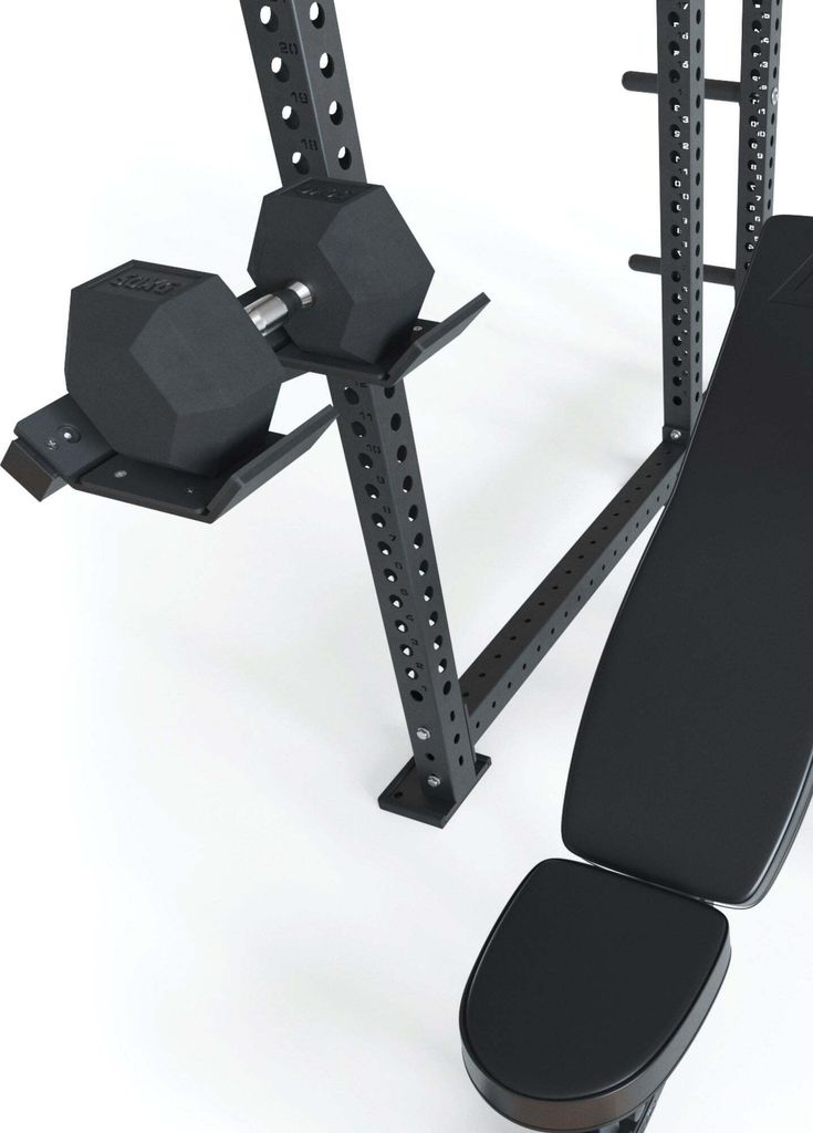ATLETICA R8 Kurzhantel-Ablagen | Einfache Montage am Power Rack | Mehr Trainingskomfort | Reduzierte Verletzungsgefahr | Belastbarkeit 250kg
