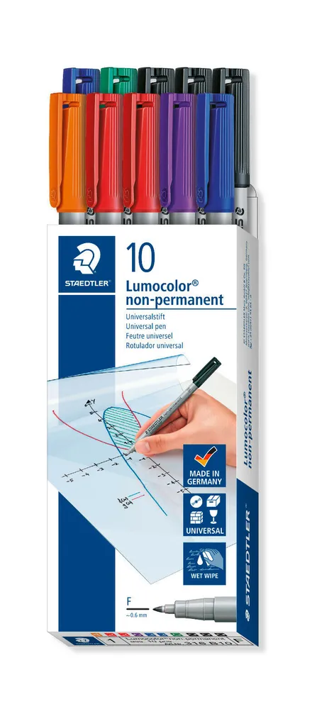 Pennarelli Staedtler Lumocolor 316F Non Permanenti - Set 10 Unità
