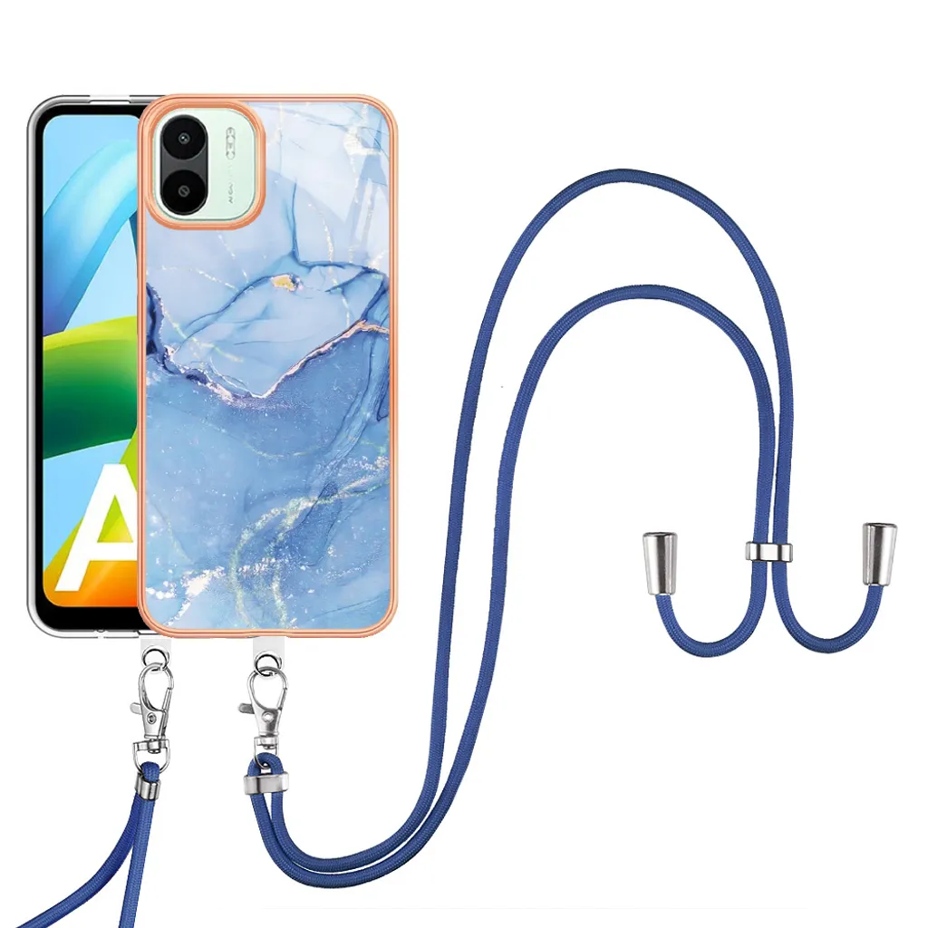 Custodia a Tracolla Xiaomi Redmi A1 - Cover Blu con Cordino