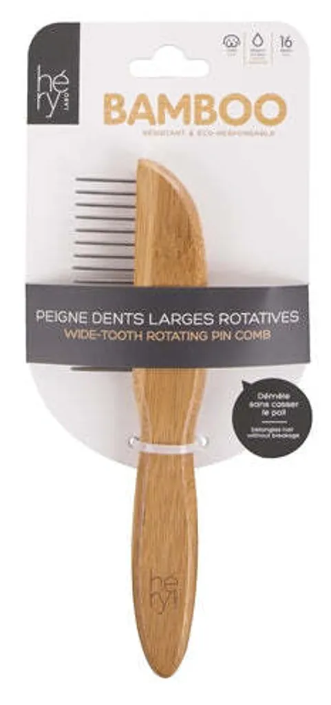 Peigne bambou pour démêler les poils longs épais sans douleur animale