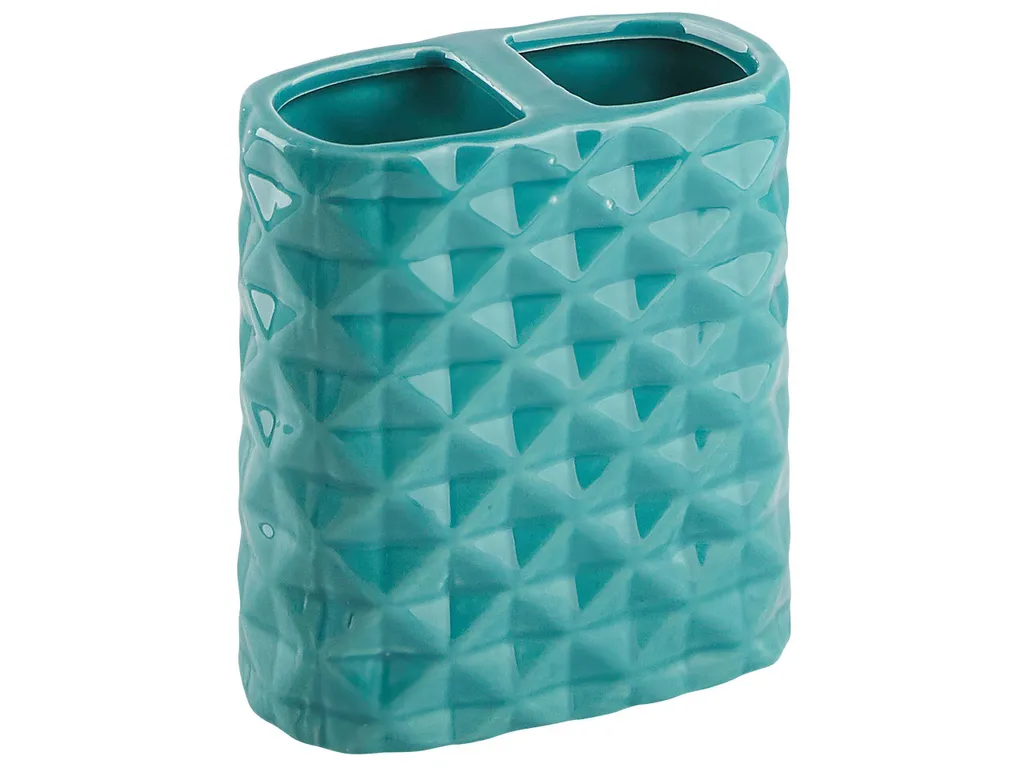 Beliani Ensemble Accessoires Salle de Bain Turquoise - Set de 3 Pièces - 5
