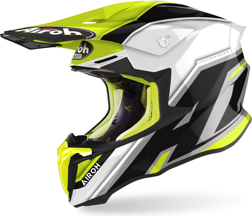 Kask motocrossowy Airoh Twist 2.0 Shaken, żółty, S (55/56) Zdjęcie produktu 