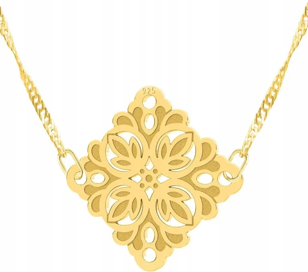 Collana Maglia Traforata in Argento 925 Placcato Oro | Eleganza Minimal