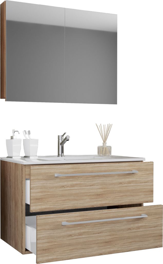 3 pz. lavabo lavabo | gabinetto lavabo larghezza 80 cm | Immagine del prodotto 