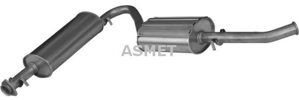Silencieux ASMET 9041 en acier aluminé haute résistance pour Ducato