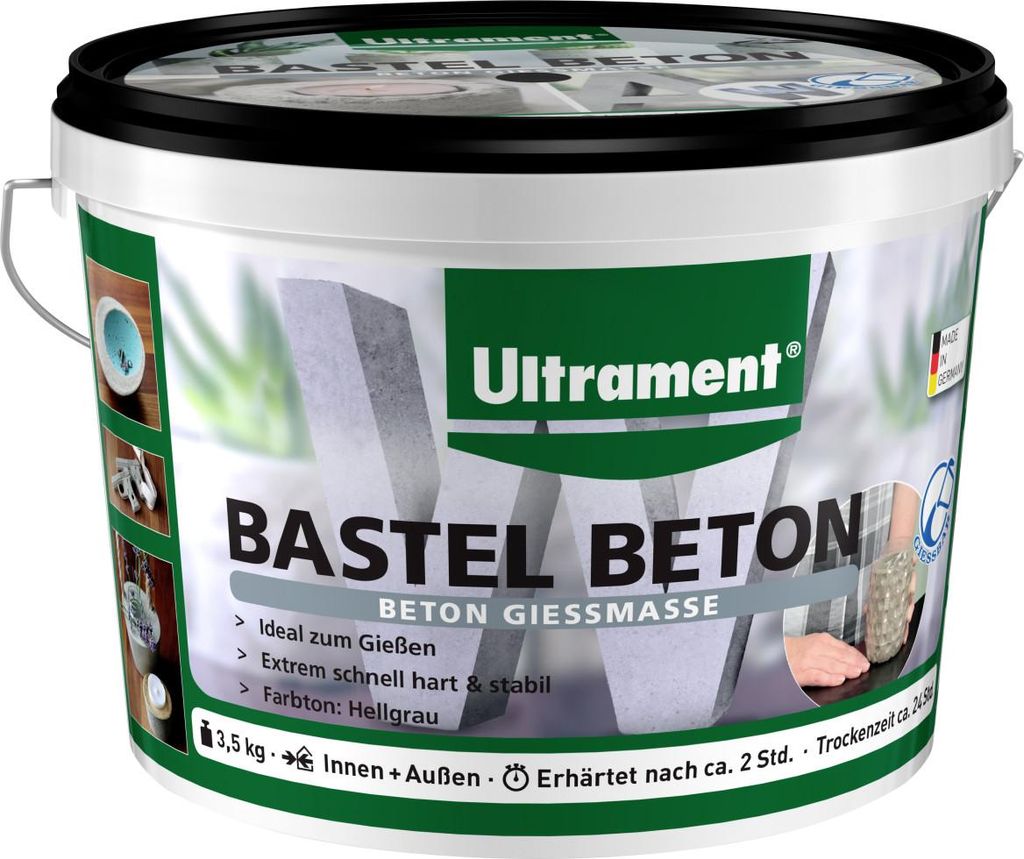 Ultrament Bastel Beton Gießmasse 3,5 kg, hellgrau Produktbild 