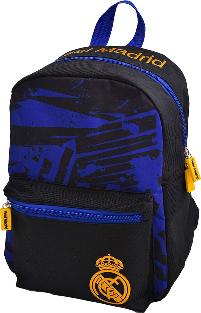 Real Madrid CF - Kinder Rucksack, Fragment TA13409 (30 cm x 22 cm x 12 cm) (Blau/Schwarz/Gold)