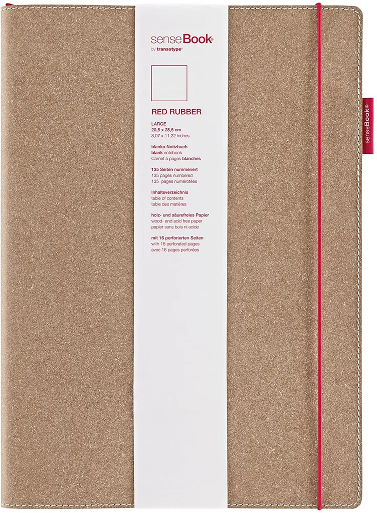 Taccuino transotype senseBook RED RUBBER Grande a Scacchiera Professionale