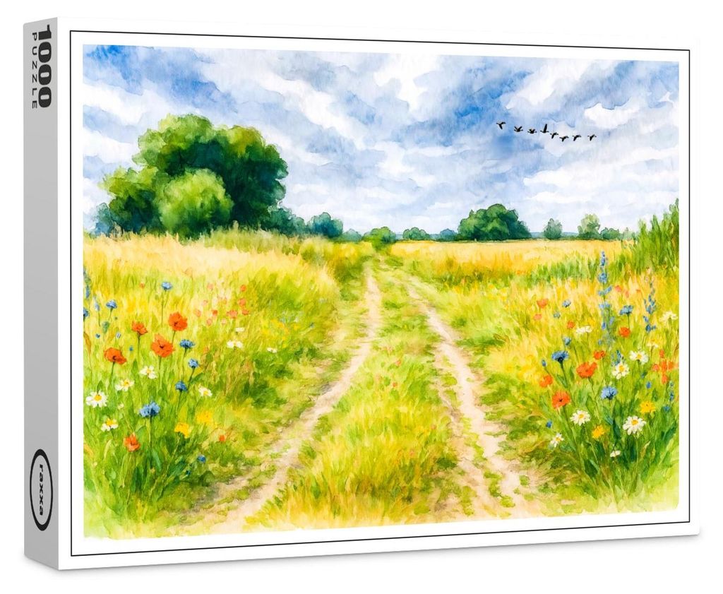 raxxa Premium-Puzzle "Meadow path island aquarell havelland", 1000 Teile