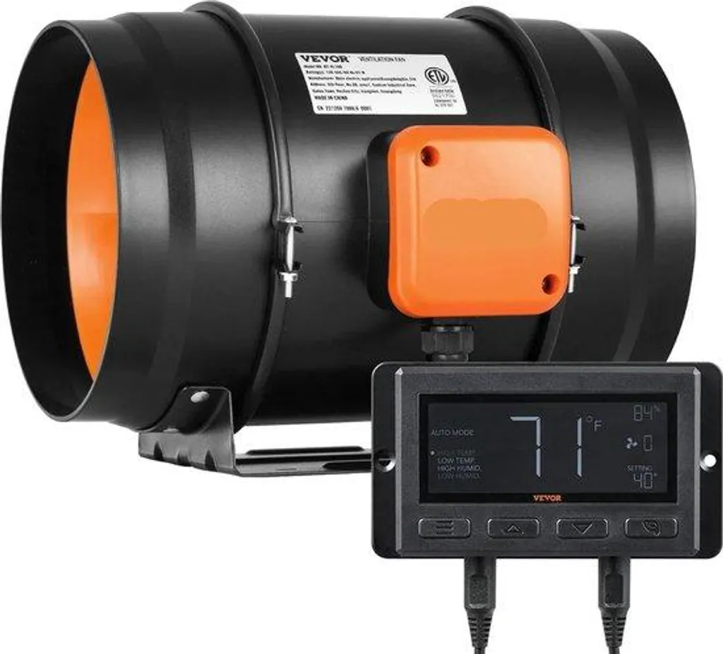 Ventilateur d'extraction salle de bain et cuisine avec sonde EC 6"
