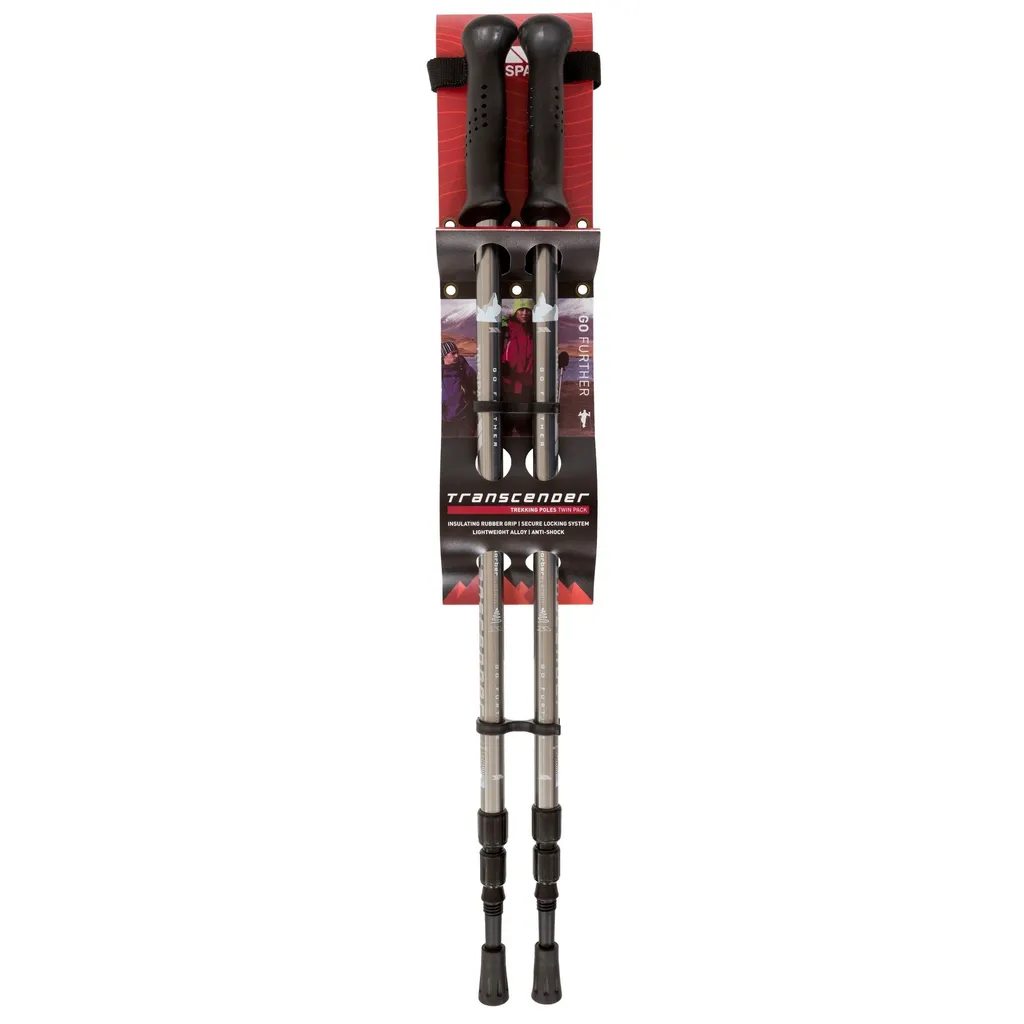 Bâtons de randonnée légers Trespass Transduo TP4477 en graphite robuste - 2