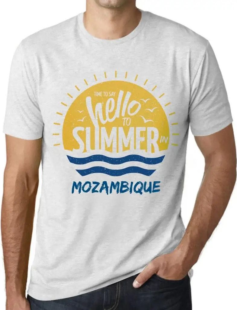 Herren Grafik T-Shirt Zeit dem Sommer in Mosambik Hallo zu sagen – Time To Say Hello To Summer In Mozambique – Öko-Verantwortlich Vintage Jahr...