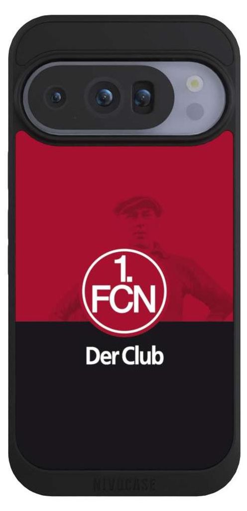 NIVOCASE Handyhülle für Google Pixel 10 Pro Hülle NIVOpure Case Schwarz 1. FC Nürnberg Der Club Offizielles Lizenzprodukt