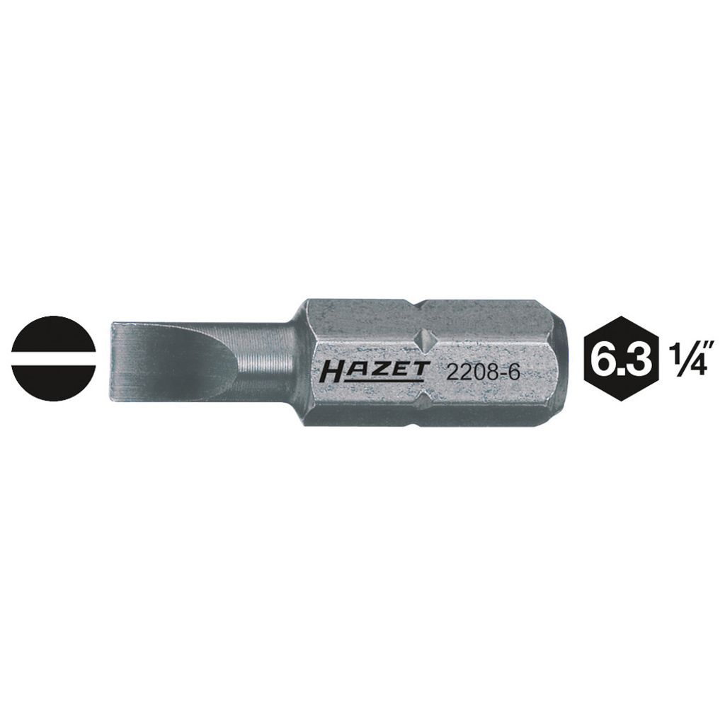 Hazet Slot drive bit 4 mm Special steel C 6.3 1 pc(s)
