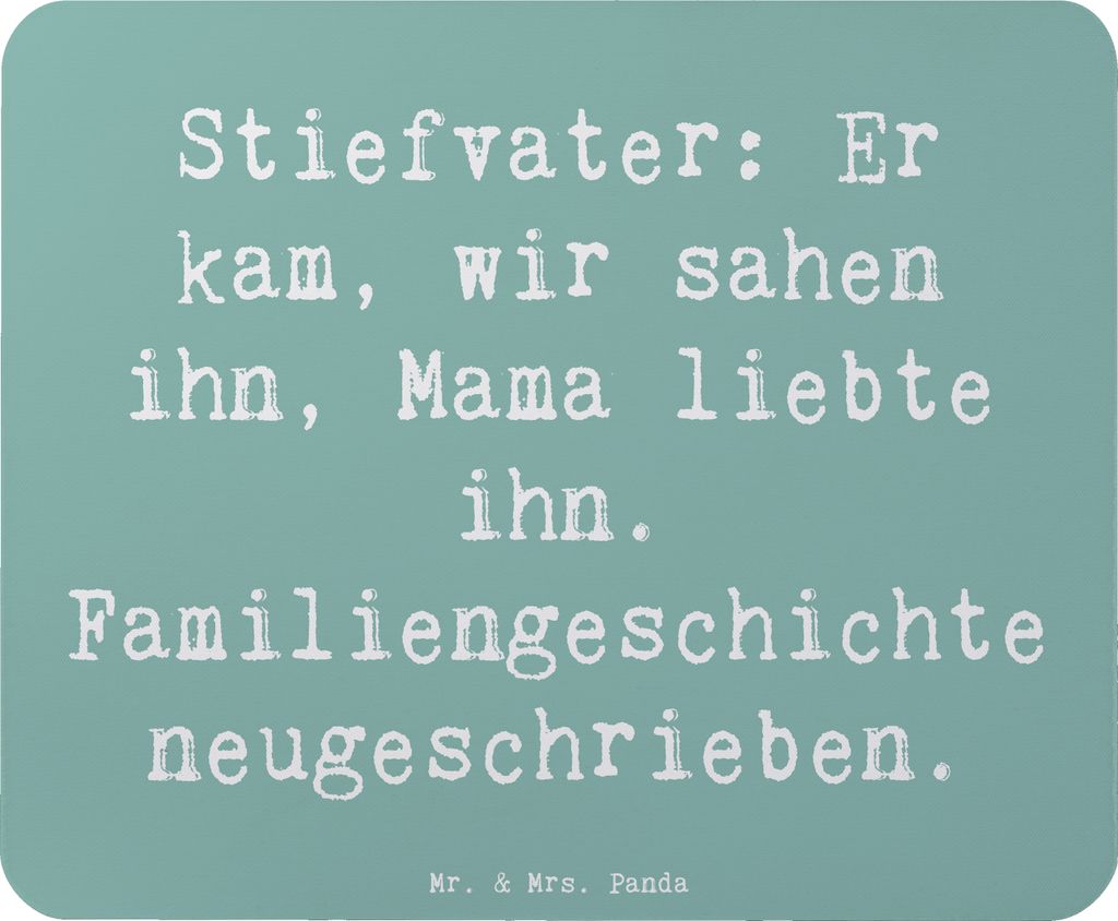 Mr. & Mrs. Panda Mouse Pad Spruch Stiefvater Liebe - Meeresbrise - Geschenk, Unterstützer, pc mausunterlage, Verwandte, mauspad, Familie, neu defi...