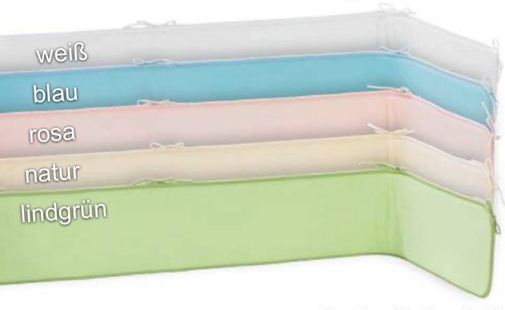 Nestchen Frottier eingefasst 180cm, Modell:weiß