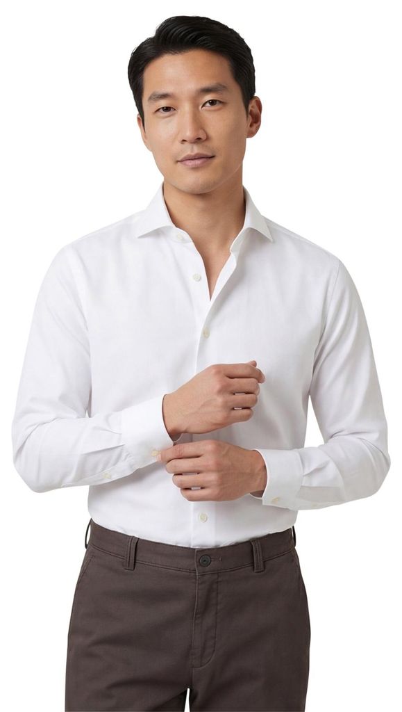 Profuomo Hemd Himmelblau Weiß Two Ply