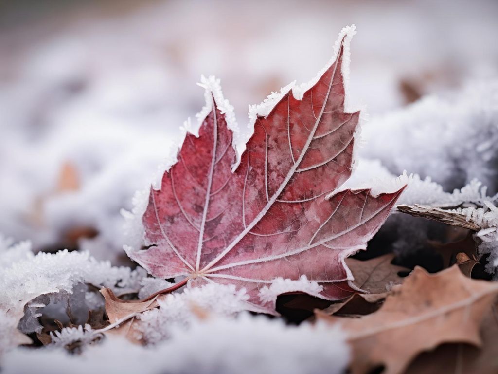 Plakat 40x30cm Blatt am Ende des Herbstes