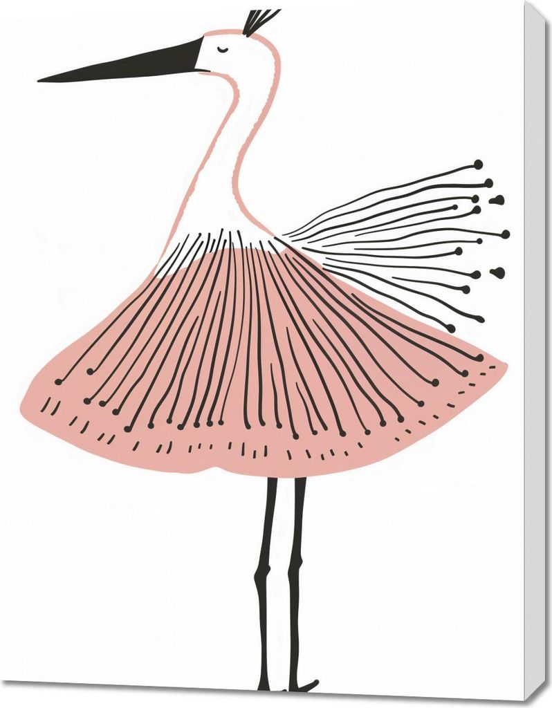 Bild 70x90cm Vogel Ballerina