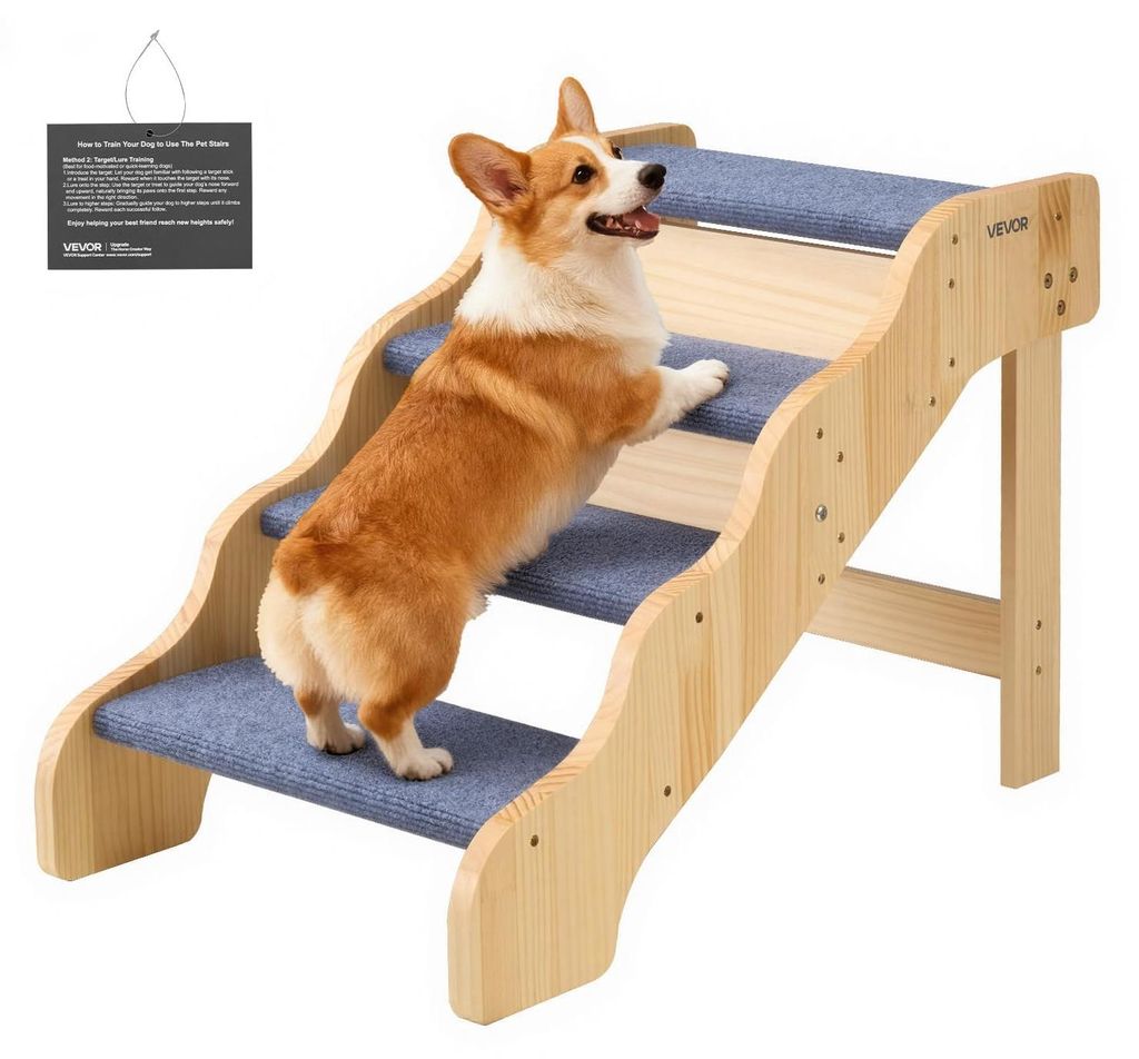VEVOR Honden trap, 740x430x500 mm, 4 treden, inklapbare Productafbeelding 