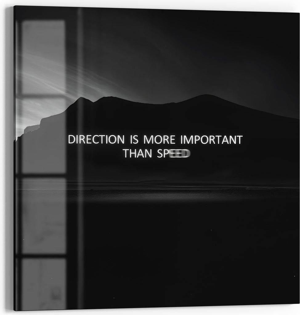 DEQORI Magnettafel Glas 30x30 cm 'Gipfel der Besonnenheit' beschreibbar Whiteboard Küche