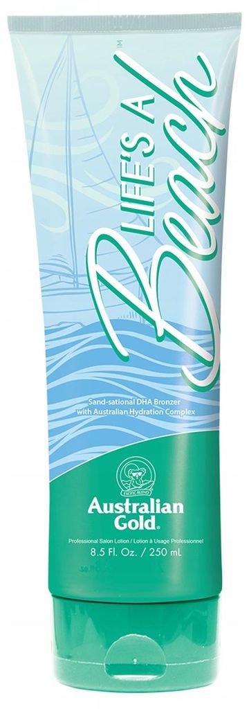 Australian Gold Life’s a Beach Solarium-Bräunungslotion mit natürlichem Bronzer, DHA & Kokosöl, 250 ml